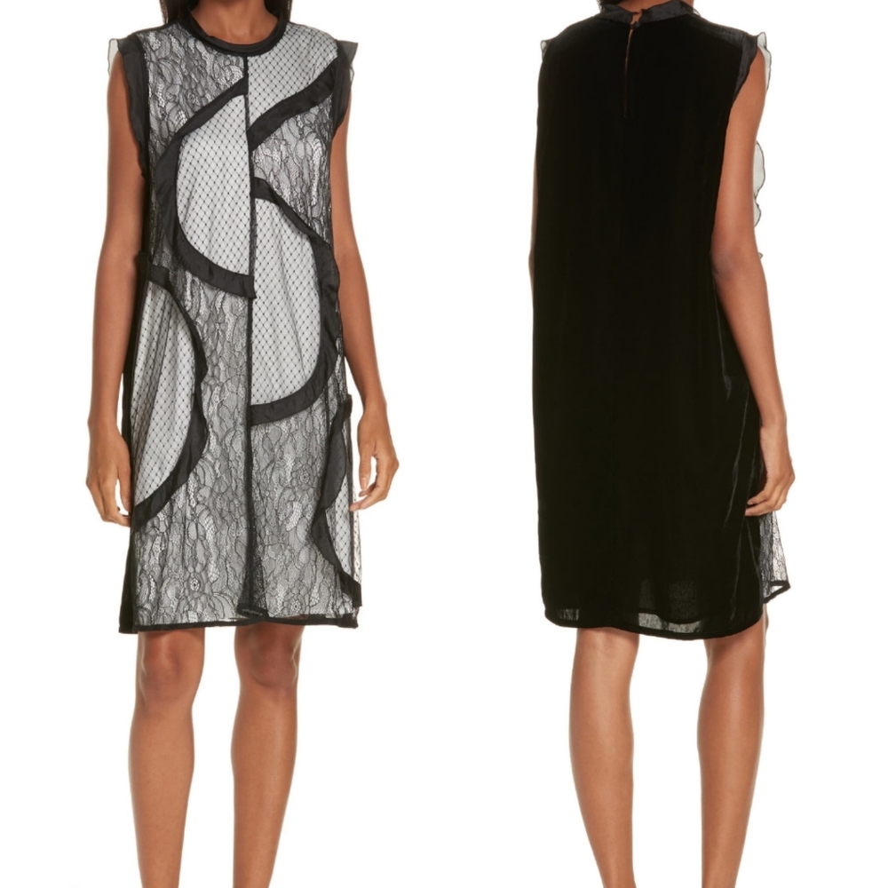 CLU Mix Media Shift Dress